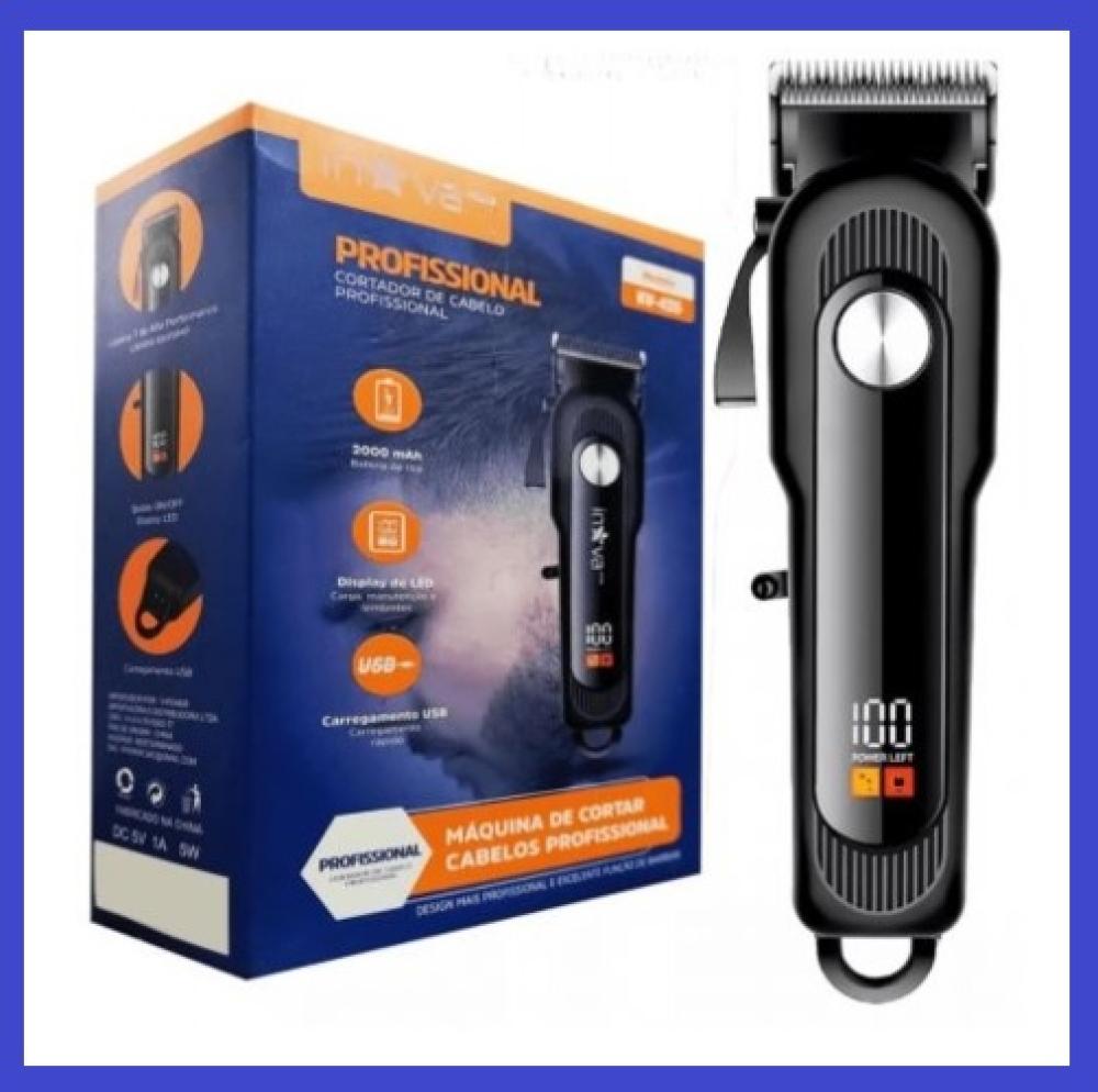 1028 - Aparador de Barba e Cabelo - Inova Cortador Aparador, Pelos, Barba, Recarregável (Sem Fio)