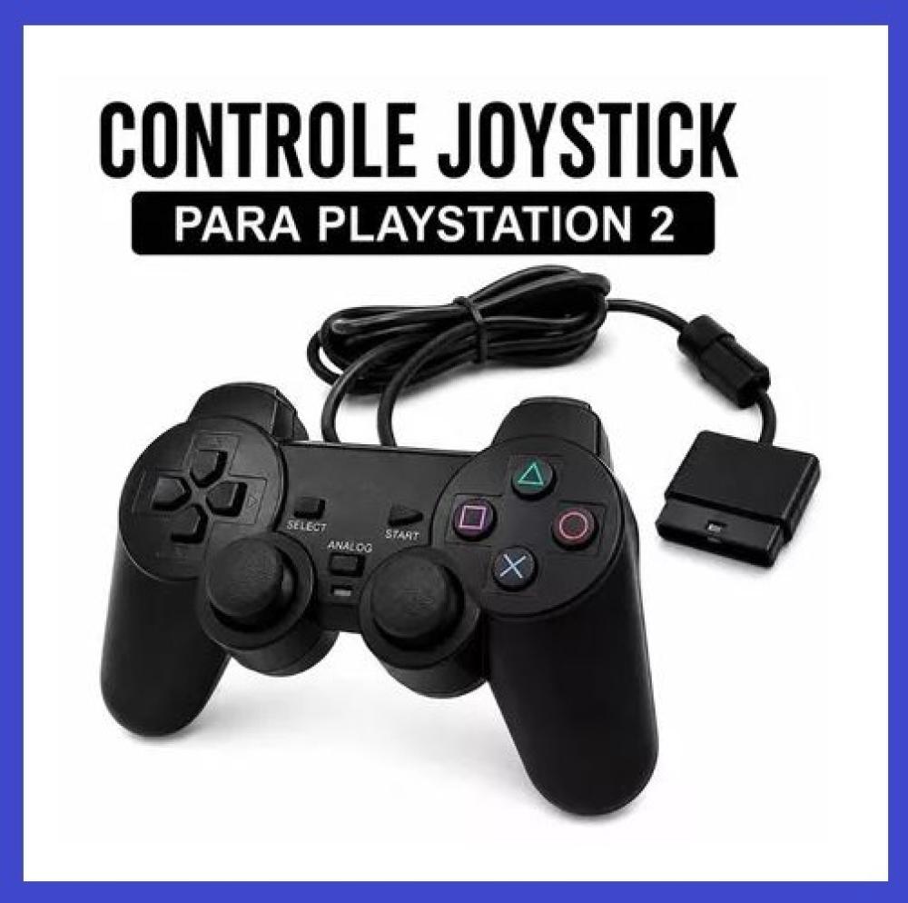 1041 - Controle Joystick - PlayStation 2 Analógico Dualshock (Com Fio)