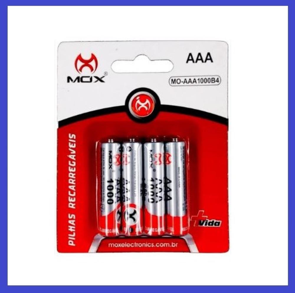1209 - Pilhas Recarregável - AAA 1000 mAh (MOX)