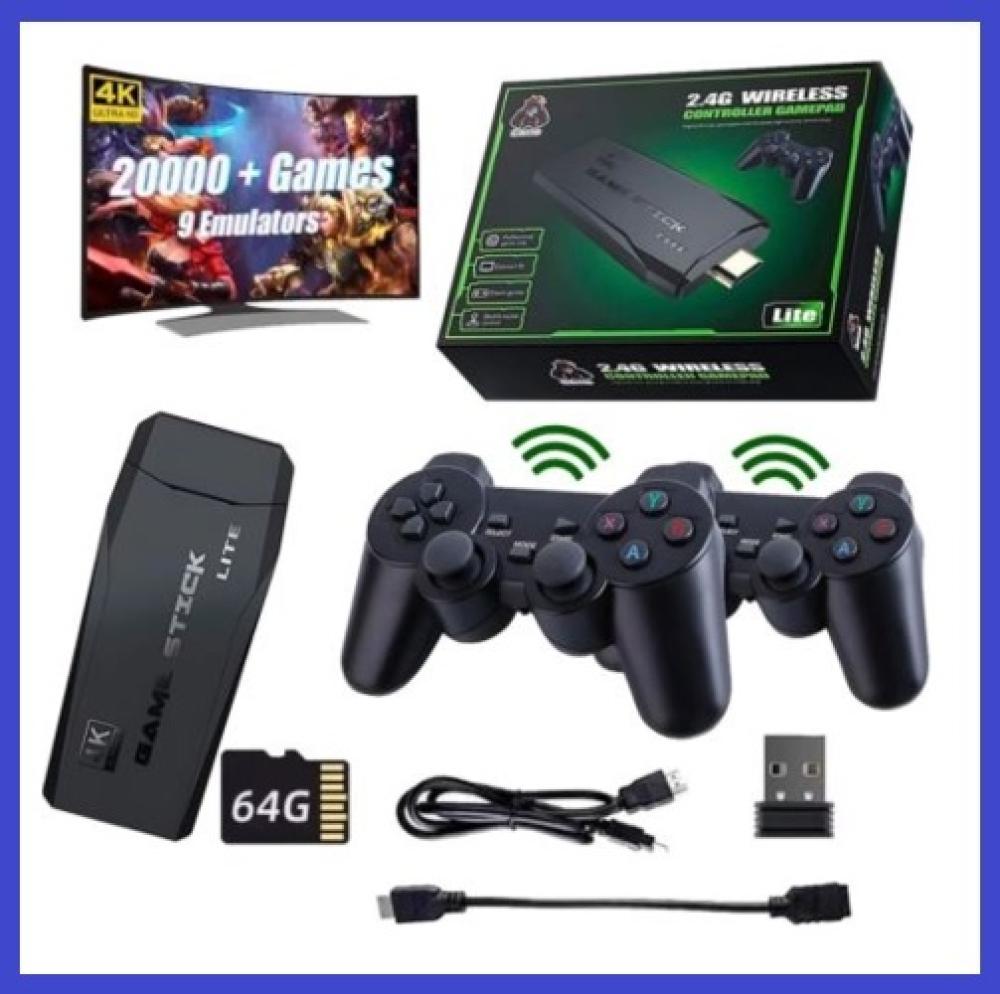 1413 - Game Stick 4k Game Retro Lite – 2 Controles Sem Fio (Mais de 20.000)