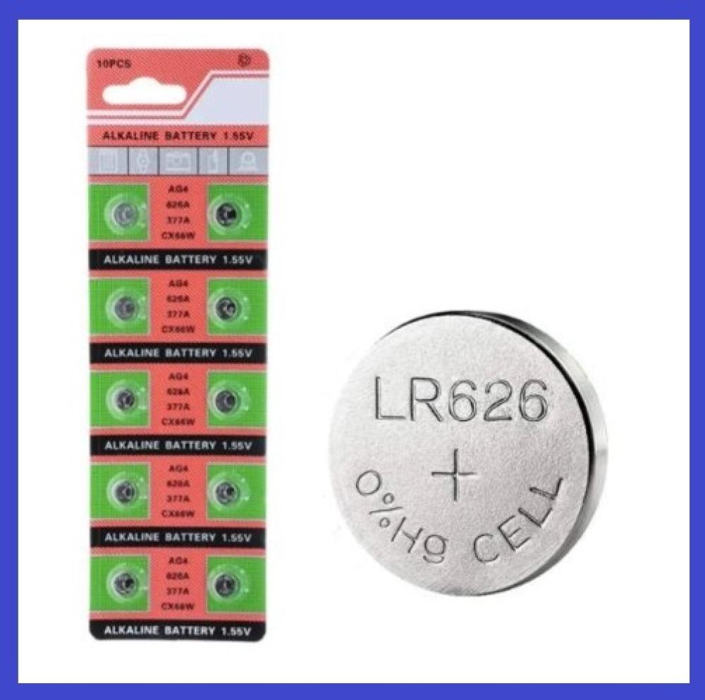 1417 - Bateria Botão - LR626/LR66 (AG4) 1.5V Alcalina – CELL 11042/11066 (Cartela 10 UND)