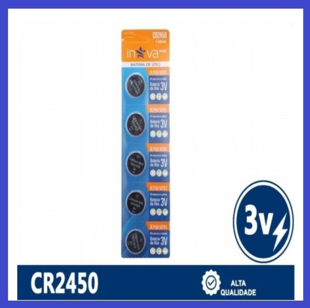 1466 - Bateria Botão – CR2450 Lithium 3V – CELL 12167 (Cartela 5 UND)