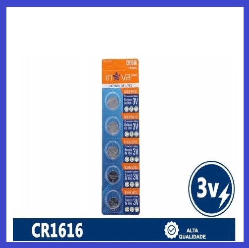 1467 - Bateria Botão – CR1616 Lithium 3V – CELL 12163 (Cartela 5 UND)